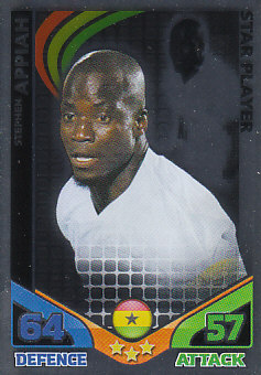 Stephen Appiah Ghana 2010 World Cup Match Attax Star Player #107
